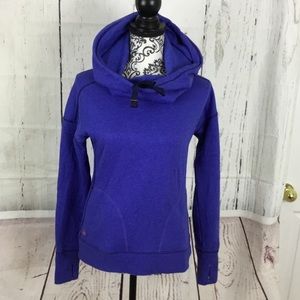 Athleta Blue Cowl Neck Pullover Sweat Shirt XS
